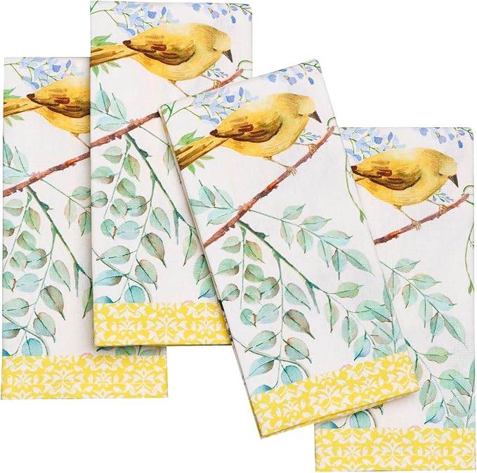 Maison d' Hermine Cloth Napkins Set of 4 Reusable 100% Cotton (18" x 18") | Everyday Square Napkins Cloth Washable Dinner Party Wedding Restaurant Hotel Kitchen Spring Summer - Sitelle by MaisondHermine