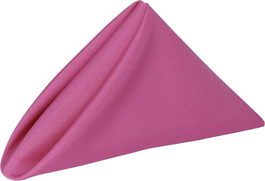 17x17-Inch Polyester Cloth Napkins, Hot Pink, Set of 24 by UltimateTextile