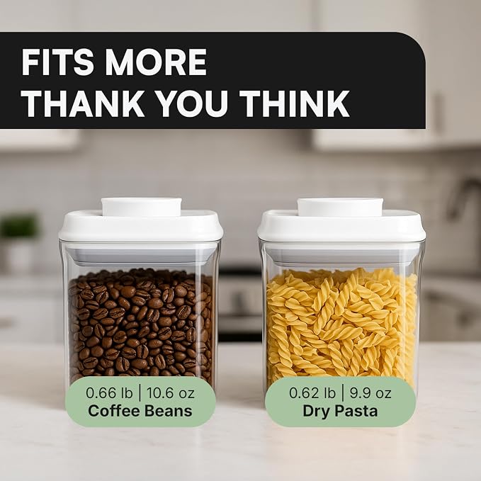 Bop Top Airtight Food Storage Containers | Pop-Top Lid | 3.5 Cups / 30 Oz | kitchen canister set, for flour, sugar, snacks, pasta, baking - Image 4