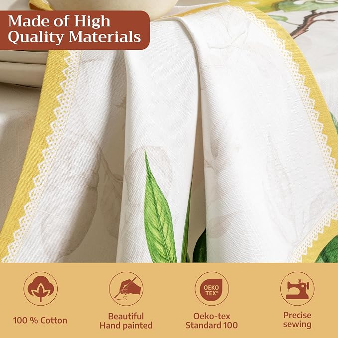 Maison d' Hermine Cloth Napkins Set of 4 Reusable 100% Cotton (20" x 20") | Everyday Square Napkins Cloth Washable Dinner Party Wedding Restaurant Hotel Kitchen Spring Summer - Limoncello - Image 3