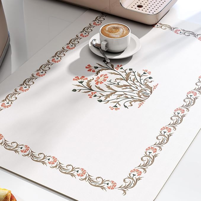 Vinyl Waterproof Placemats Set of 6 Rectangular,12"*17"-Aurora B | Wipeable Beautiful Print Place Mats,Stain Resistant,Heat Resistant,Everyday Meals,Kitchen,Dinning,Holiday,Decor - Image 5