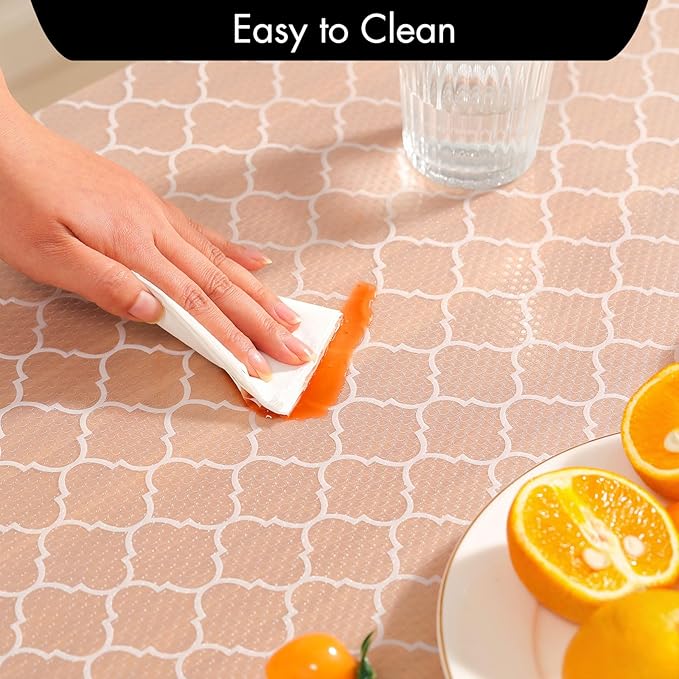 Cooyes Shelf Liner for Kitchen Cabinets – Non-Adhesive Waterproof Drawer Liner – Durable EVA Material Easy-to-Cut Shelf Paper for Refrigerator, Cupboard, Dresser with Modern Pattern - Image 6