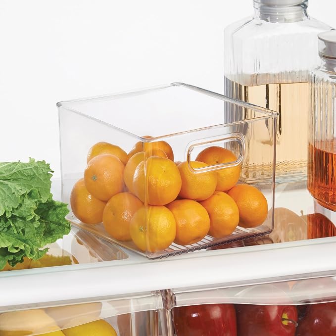 iDesign Pantry Storage Bin with Handles | Clear, For Kitchen Cabinets or Fridge, Made in USA - Image 3