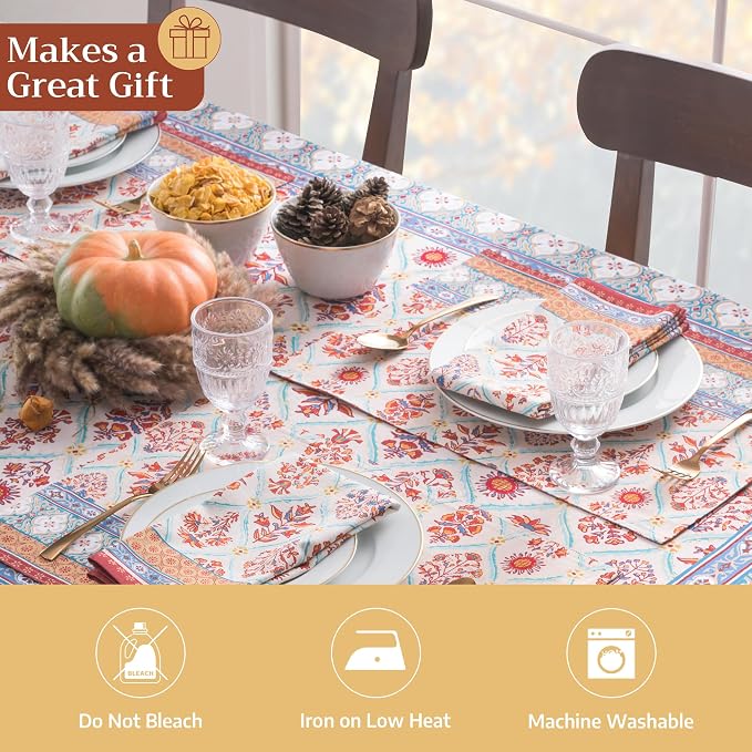Maison d' Hermine Cloth Napkins Set of 4 Reusable 100% Cotton (20" x 20") | Everyday Square Napkins Cloth Washable Dinner Wedding Restaurant Hotel Kitchen Thanksgiving Christmas - Romane - Image 5