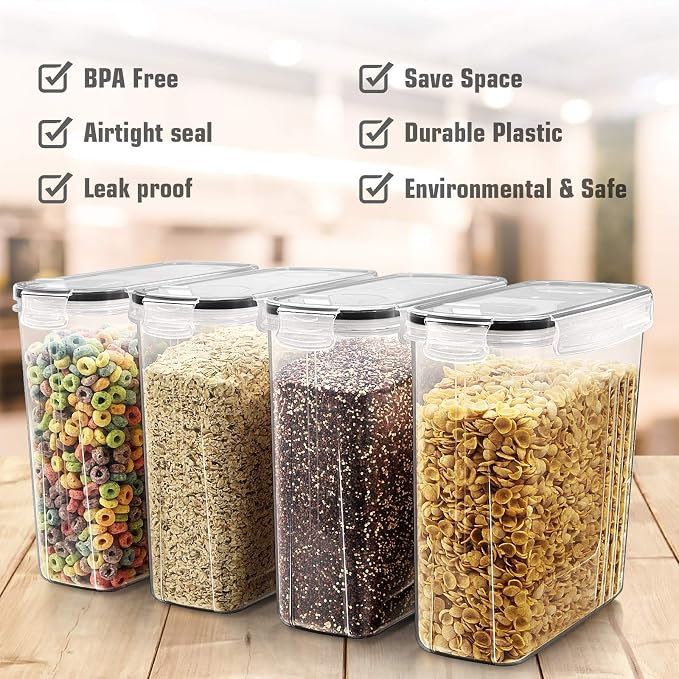 Wildone 8pcs Airtight Storage Containers and 6pcs Cereal Storage Containers - Image 2