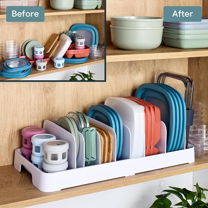 YouCopia StoraLid 40 Container Lid Organizer, Expandable Adjustable Holder - Image 6