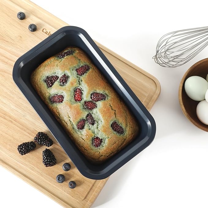 Calphalon Legacy 10-Pieces Nonstick Bakeware Set PFOA-Free, Baking Sheet Set, Baking Pans Set, Carbon Steel Bakeware Pans Collection, High-Heat Oven Safe, for Cookies, Cakes, and Muffins -Navy Blue - Image 5