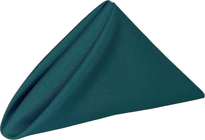 20x20-Inch Square Polyester Cloth Napkins, Teal, Set of 12 by UltimateTextile