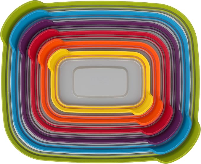 Joseph Joseph Nest Lock Plastic BPA Free Food Storage Container Set with Lockable Airtight Leakproof Lids, 12-Piece, Multi-Color - Image 5