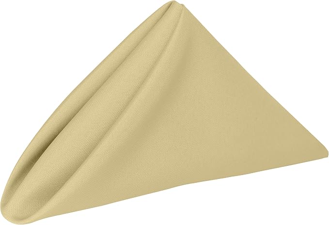 17x17-Inch Square Polyester Cloth Napkins, Honey Set of 36 by UltimateTextile