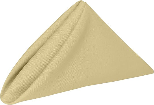 17x17-Inch Polyester Cloth Napkins, Honey, Set of 120 | Bulk Case of 10 Dozen, Square, Seamless, Serged Edges, Machine Washable, Wrinkle-Resistant, Flame-Resistant, Stain-Resistant by UltimateTextile