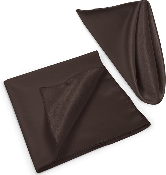 17x17-Inch Shantung Cloth Napkins, Chocolate, Set of 36 - Image 8