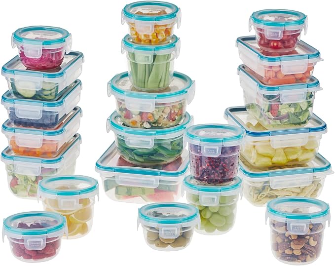 Snapware Plastic Total Solution (21-Pack) Large Food Storage Containers Set, Meal Prep Containers with Plastic BPA-Free Lids & 4 Locking Tabs, Microwave, Dishwasher, and Freezer Safe by Snapware