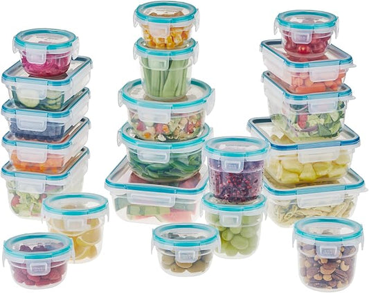Snapware Plastic Total Solution (21-Pack) Large Food Storage Containers Set, Meal Prep Containers with Plastic BPA-Free Lids & 4 Locking Tabs, Microwave, Dishwasher, and Freezer Safe by Snapware