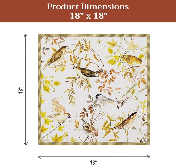 Maison d' Hermine Cloth Napkins Set of 4 Reusable 100% Cotton (18" x 18") | Everyday Square Napkins Cloth Washable Dinner Party Wedding Restaurant Hotel Kitchen Spring Summer - Verdier - Image 7