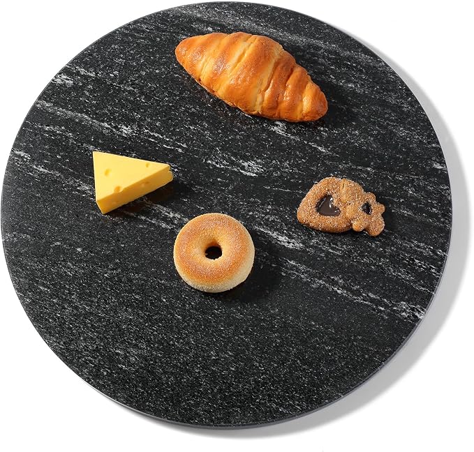 Marble Lazy Susan, 16” Lazy Susan for Table Top Detachable Turntable Organizer for Cabinet Pantry Kitchen Countertop Fridge Bathroom Makeup Vanity Countertop, Via Lactea by BCS