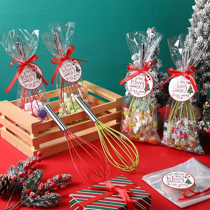 FoldTier 16 Sets 12 Inch Whisks Bulk DIY Fillable Whisk Gifts Colored Silicone Whisks for Cooking Heat Resistant Egg Beaters for Candy Holder Party Favors - Image 5