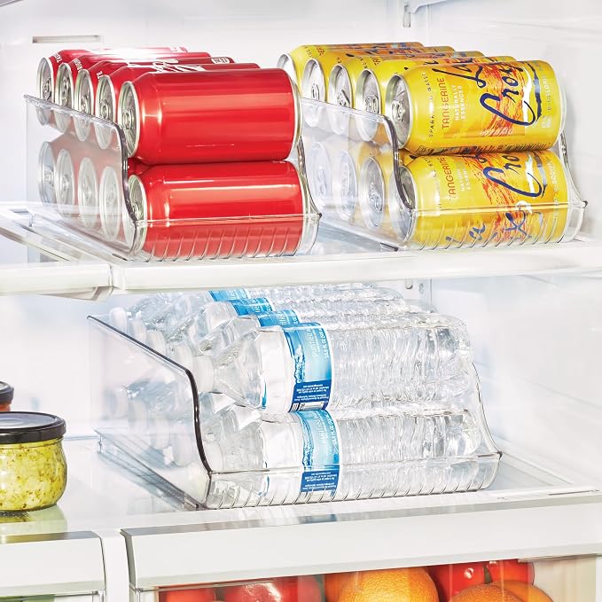 iDesign Water Bottle Organizer | For Fridge or Pantry, Clear, Made in USA - Image 7
