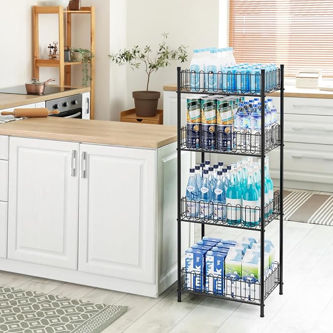 OYEAL Water Bottle Storage Holder 4 Tier Can Organizer for Pantry, Large Capacity Soda Can Organizer for Kitchen Party Organizers and Storage, Tumbler Mug Cup Holders - Image 5