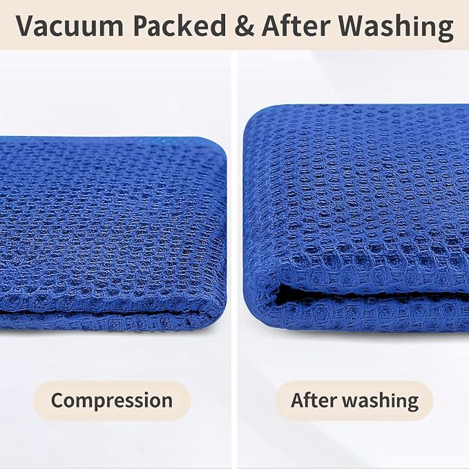 Homaxy 12 Pack 100% Cotton Kitchen Towels and Dishcloths Set, Blueberry | 12 x 12 Inches and 13 x 28 Inches Kitchen Towels Set, Ultra Soft Absorbent Dish Cloths for Washing Dishes - Image 8