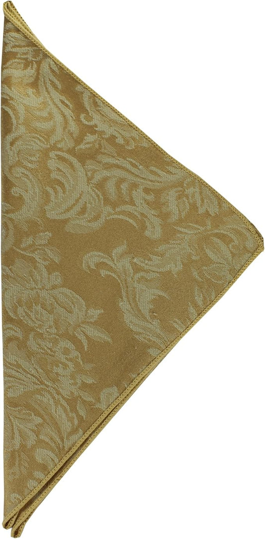 20 x 20-Inch Square Damask Cloth Napkins, Dijon, Set of 24 by UltimateTextile