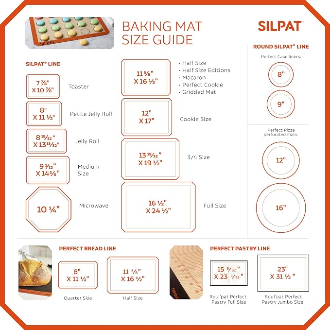 Silpat The Original Silpain Premium Non-Stick Silicone Baking Mat for Bread, 11-5/8 x 16-1/2 - Image 6