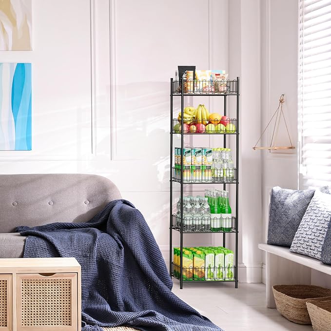 OYEAL Soda Can Organizer for Pantry 5 Tier Water Bottle Organizer Holder for Tumbler Travel Mug Cup, Freestanding Can Storage Organizer for Pantry Kitchen Living Room Organization - Image 5