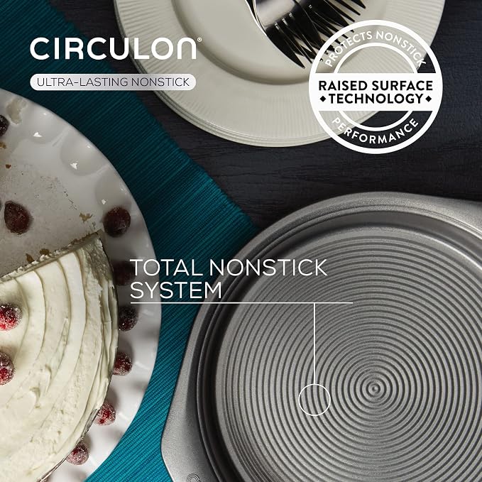 Circulon Momentum Carbon Steel Non-Stick Bakeware Set of 3-Grey - Image 4