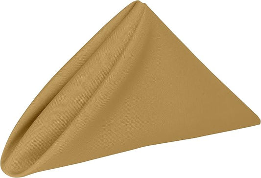 17x17-Inch Square Polyester Cloth Napkins, Gold, Set of 36 by UltimateTextile
