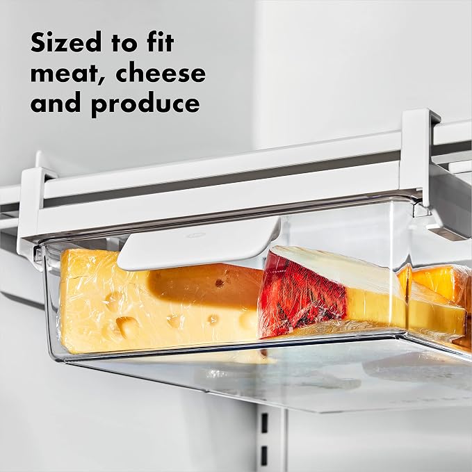 OXO Good Grips Fridge Undershelf Drawer 14 in - for Deli Meat, Cheese, Produce and More (Pack of 4) - Image 3