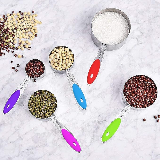 Wildone 5pcs Stainless Steel Mixing Bowls with Graters and 16pcs Measuring Cups & Spoons Set - Image 8