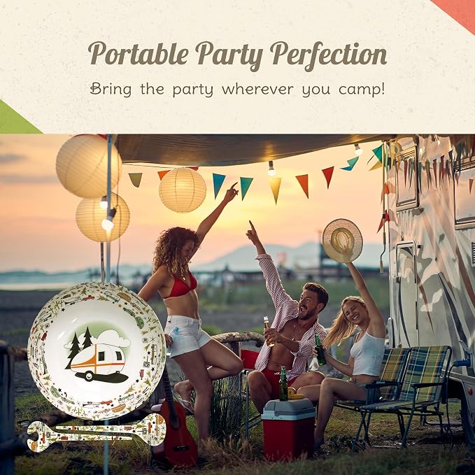 Camping Bowl with Servers Set - 11.8” x 11.8” Melamine Bowls for Salads, Popcorn, Fruits & More - BPA Free, Top Shelf Dishwasher Suitable Dinnerware Set for Indoor & Outdoor Dining by Camp Casual - Image 2