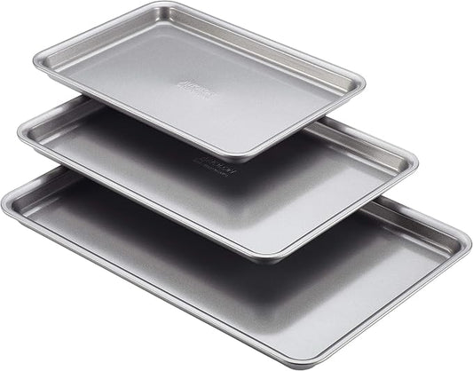 Anolon Gourmet Nonstick Bakeware Set with Nonstick Cookie Sheets / Baking Sheets - 3 Piece, Graphite Gray by Anolon