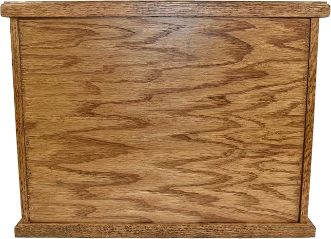 DutchCrafters Amish USA Made Solid Wood Countertop Bread Box with Drawer, Bread Holder for Kitchen Counter, Large Bread Box for Kitchen Countertop (Oak - Medium Walnut) - Image 9
