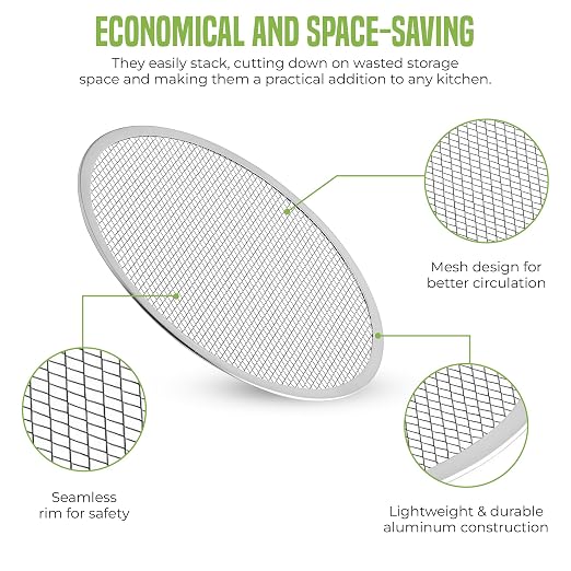 OCS Parts 6-Pack 18-Inch Aluminum Pizza Screens | Commercial Grade Pizza Tray Screen for Home Cooking, Pizzerias and Restaurants - Image 4