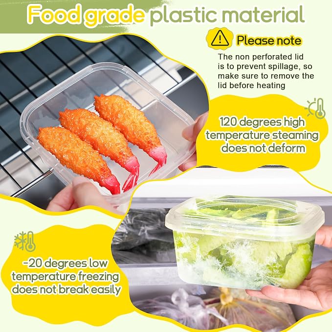 50 Pack 40 oz Deli Containers with Lids, Tamper Proof Leak Resistant Clear Plastic Food Storage Containers, Airtight Meal Prep Container for Soup Salad Tiramisu, Microwave & Dishwasher Safe - Image 3