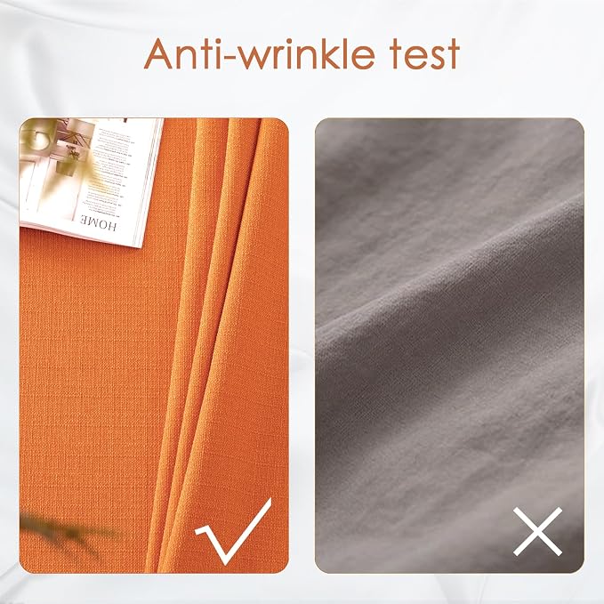 BALCONY & FALCON Rectangle Table Cloth Waterproof Vibrant Orange 95"x55" | Rectangular Washable Wrinkle Resistant Table Cloth Linen Fabric Tablecloths for Dining Party Kitchen Wedding and Outdoor Use - Image 4