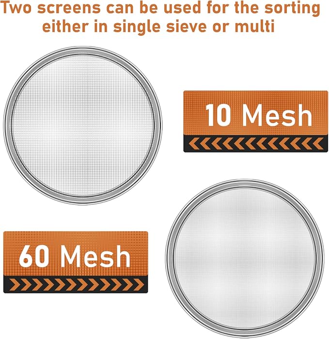 Sidasu Automatic Sieve Shaker Machine,Vibrating Sifter with 10&60 Screens | Electric 110V Sifter Machine for Baking Kitchens,Grain Milling,Herbal Powder,Food Preparation - Image 2