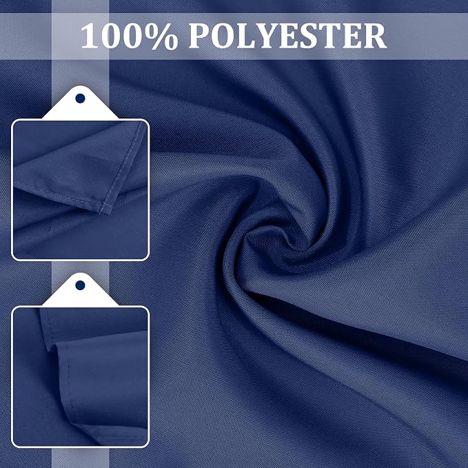 SuperO Set of 80 Cloth Napkins 17 x 17 Inch, Polyester Solid Washable Dinner Napkins with Hemmed Edges,Great for Restaurant, Wedding and Party(Navy Blue) - Image 7