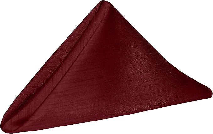 20x20-Inch Shantung Cloth Napkins, Cherry Red, Set of 12 by UltimateTextile