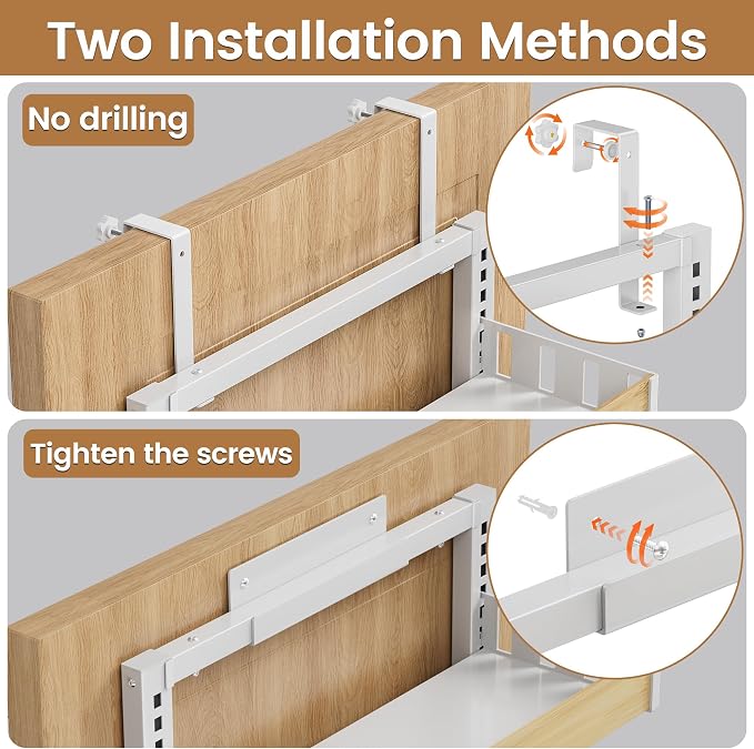 POKIPO 6 Tier Over The Door Pantry Organizer, 2-in-1 Door Hanging or Wall Mounted Spice Rack, Large Heavy Duty Pantry Door Storage Seasoning Shelves with Adjustable Basket for Kitchen Bathroom Closet - Image 3
