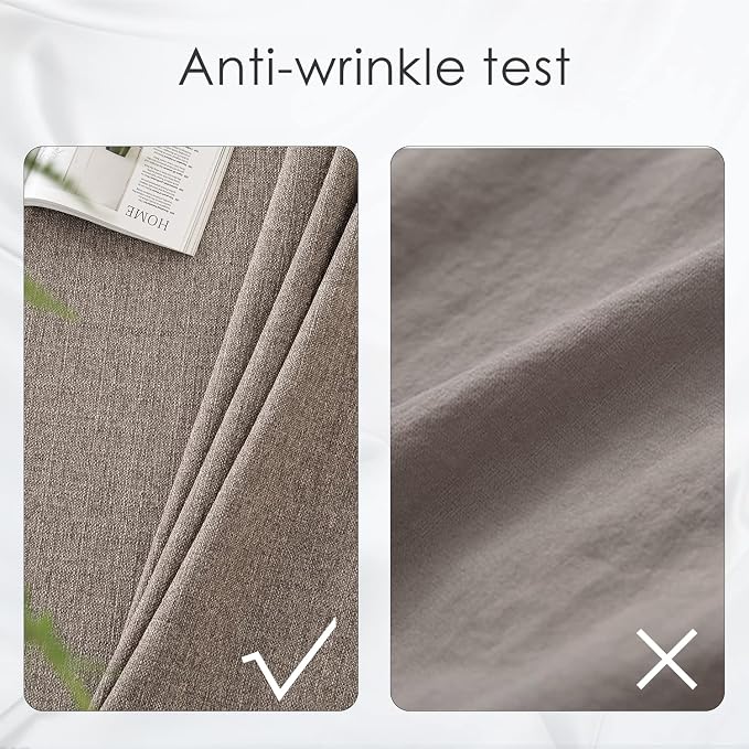 BALCONY & FALCON Rectangle Table Cloth Waterproof Taupe Gray 118"x57" | Rectangular Washable Wrinkle Resistant Table Cloth Linen Fabric Tablecloths for Dining Party Kitchen Wedding and Outdoor Use - Image 4