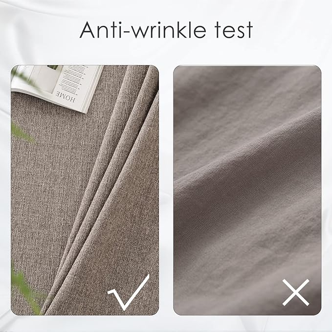 BALCONY & FALCON Rectangle Table Cloth Waterproof Taupe Gray 70"x55" | Rectangular Washable Wrinkle Resistant Table Cloth Linen Fabric Tablecloths for Dining Party Kitchen Wedding and Outdoor Use - Image 4