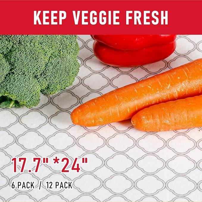 Cooyes Non Slip Refrigerator Liners, 2 in 1 Absorbent Fridge Liners and Fresh Mats Machine Washable, Refrigerator Shelf Paper for Glass Shelves Kitchen Cabinet Drawer - Image 4