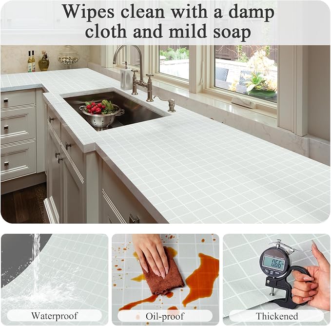 Beautysaid Shelf Liner Non Adhesive Drawer & Cabinet Liner for Kitchen Waterproof Sage Green Shelf Paper for Bathroom & Dress Drawer (12 in x 10 FT) - Image 6