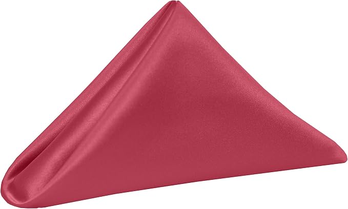 17x17-Inch Satin Cloth Napkins, Watermelon, Set of 12 by UltimateTextile