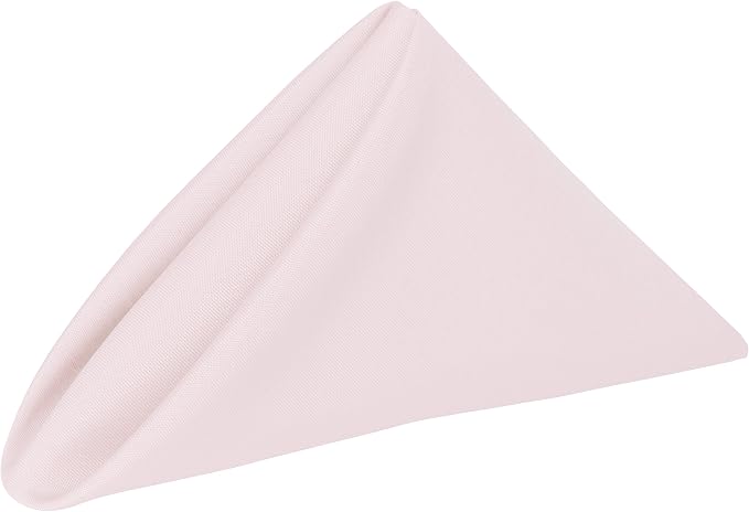 17x17-Inch Polyester Cloth Napkins, Ice Pink, Set of 60 | Bulk Case of 5 Dozen, Dinner Napkins, Square, Serged Edges, Machine Washable, Wrinkle-Resistant, Flame-Resistant by UltimateTextile