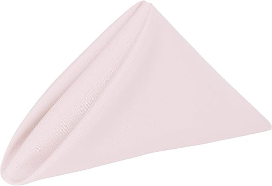 17x17-Inch Polyester Cloth Napkins, Ice Pink, Set of 120 | Bulk Case of 10 Dozen, Dinner Napkins, Square, Serged Edges, Machine Washable, Wrinkle-Resistant, Flame-Resistant by UltimateTextile
