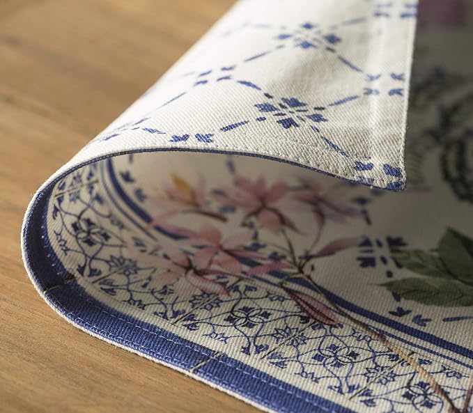 Maison d' Hermine Faience Bundle Set 100% Cotton Set of 4 Napkins (20 Inch by 20 Inch) and Set of 4 Place Mats (13 Inch by 19 Inch) - Image 7