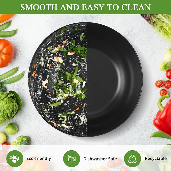 LOVYANXUE Salad Bowl with Lid, 12" Extra Large Bamboo Fiber Salad Bowl with Servers Set for Kitchen, Nature Bamboo Mixing and Serving Bowl with Lid, Spoon and Fork for Fruits,Salads and Vegetables - Image 5